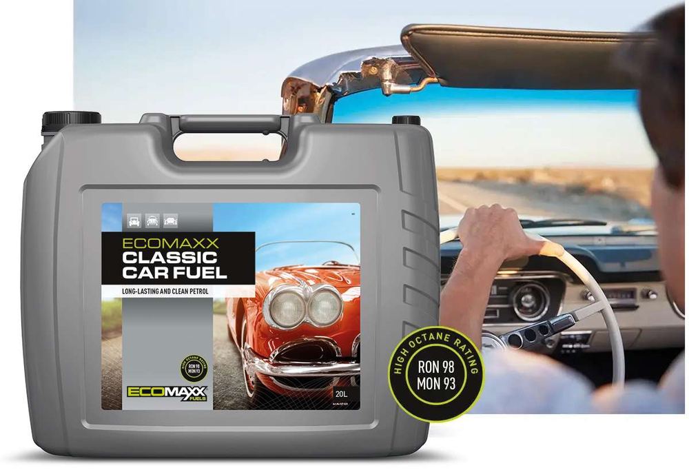 Ecomaxx Classic Car Fuel 20 liter jerrycan — ethanolvrije benzine voor klassieke auto's
